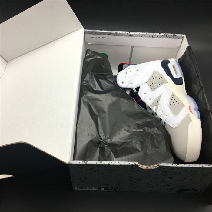 AIR JORDAN 6 RETRO TINKER WHITE/INFRARED 23-NEUTRAL GREY-SAIL 384664-104
