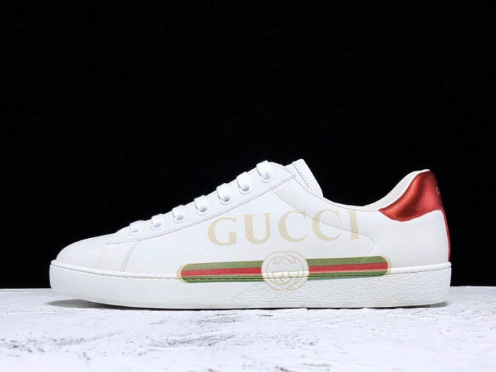 Gv*c ace embroidered low-top sneaker white with logo